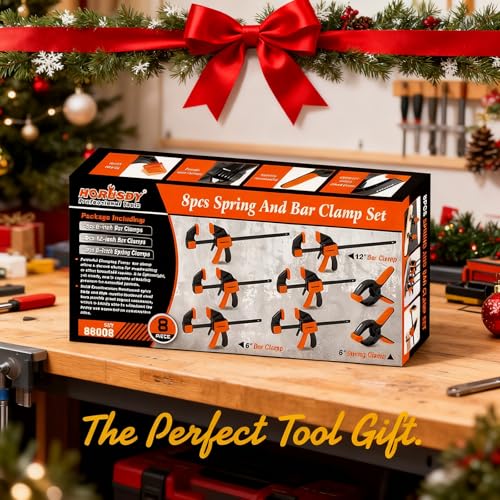 image for HORUSDY 8-Pack Bar Clamps for Woodworking, 12