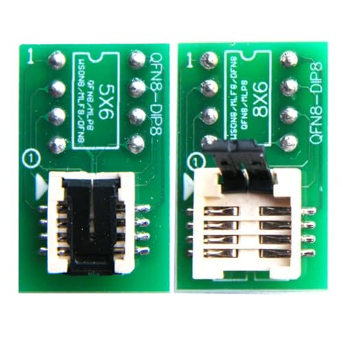 Zócalo programador QFN8 WSON8 a DIP8 para actualizar BIOS de 6x5mm
