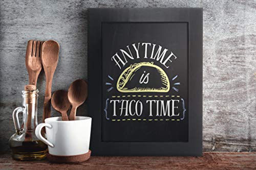 Magnetic Wall Chalkboard 11" X 14" - Non-Porous - Solid Pine Wood Frame Chalkboard Sign - Rustic Vintage Decor - Chalk Board For Wedding, Kitchen, Bar, Restaurant, Menu & Home (Black) #TOP1