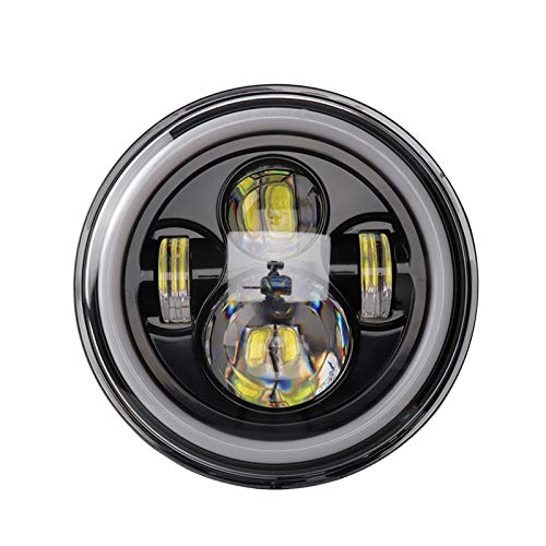 Kiboule 12V/24V Farol de Motocicleta 7 polegadas Redonda Lâmpada de Condução Lâmpada de Cabeça Fit p