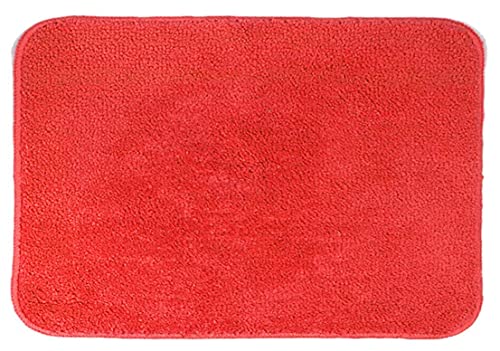 Image of SKIVE India Kitchen Mat and Runner with Anti Skid Backing,Colour Red Set of 2 (40x120(40 x 60) CM