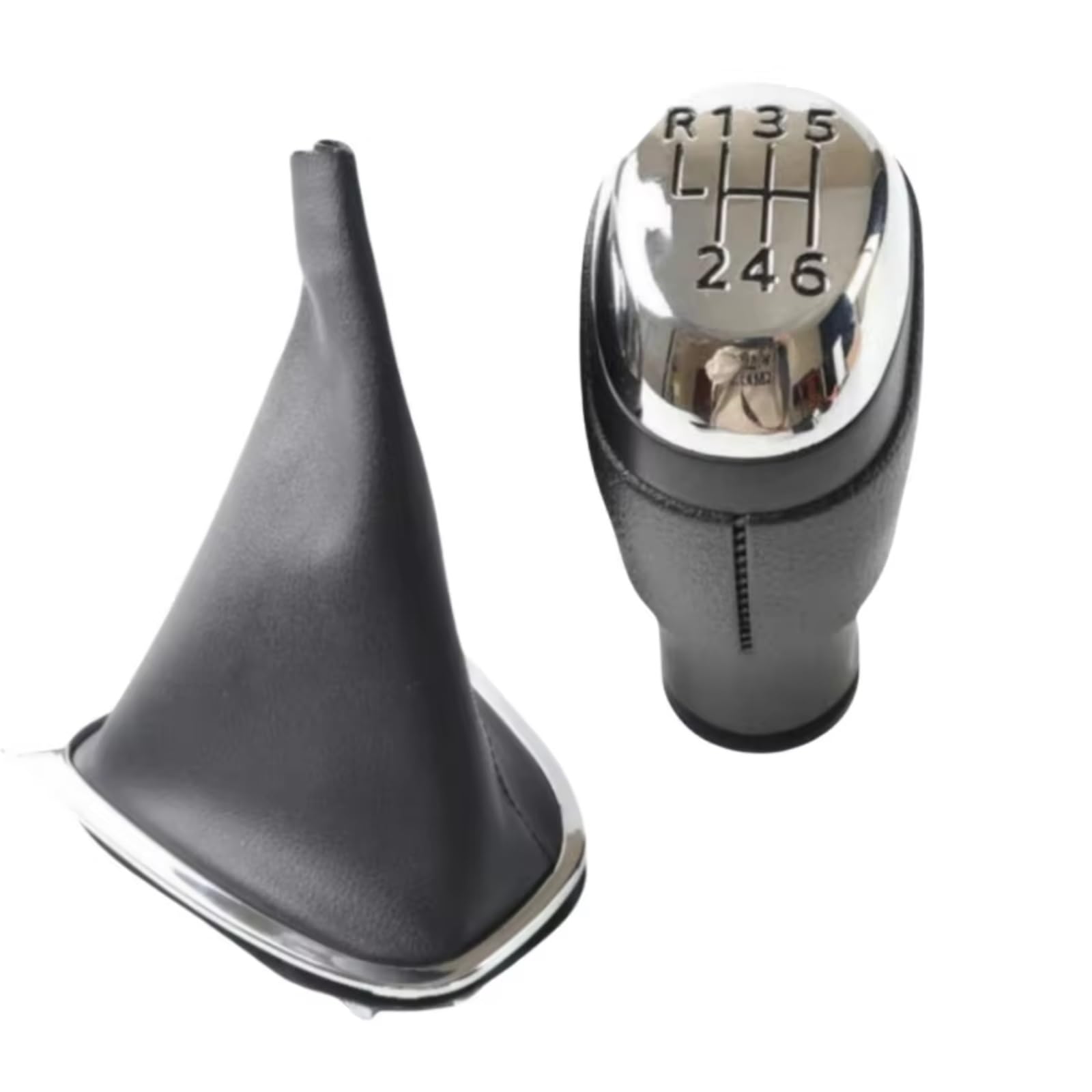 HILLAR Car Gear Stick Knob for Clio Mk4 IV 2012-2020 Gear Shift Knob Lever Shifter Pen Gearbox Gaiter Boot Collar Case Cars 5/6 Speed(Type8)
