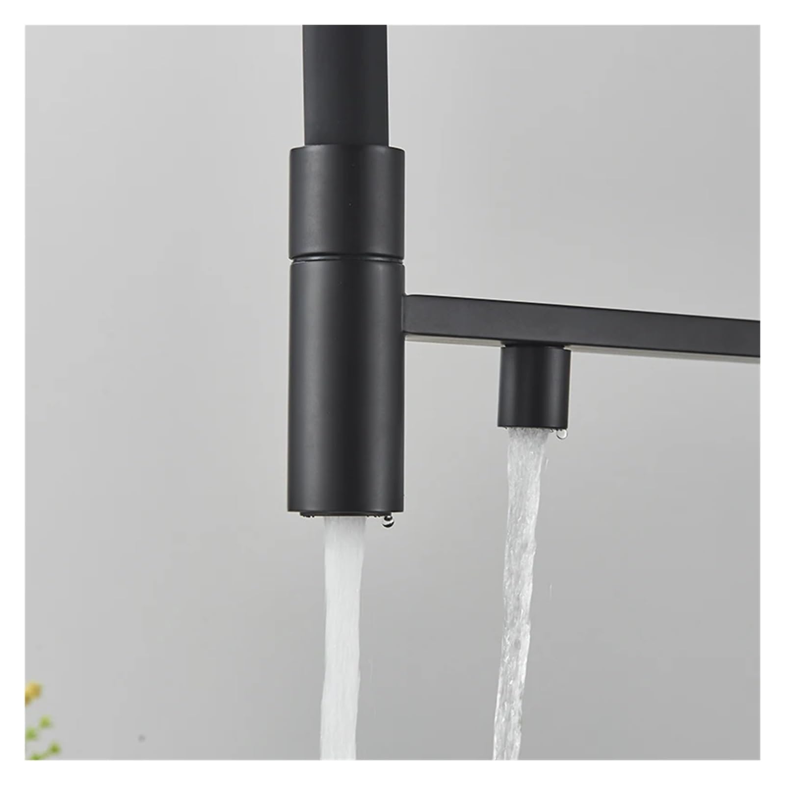 Grifo de filtro de cocina negro con purificador de latón de punto grifo doble pulverizador de agua potable para el grifo del fregadero del fregadero (gris)