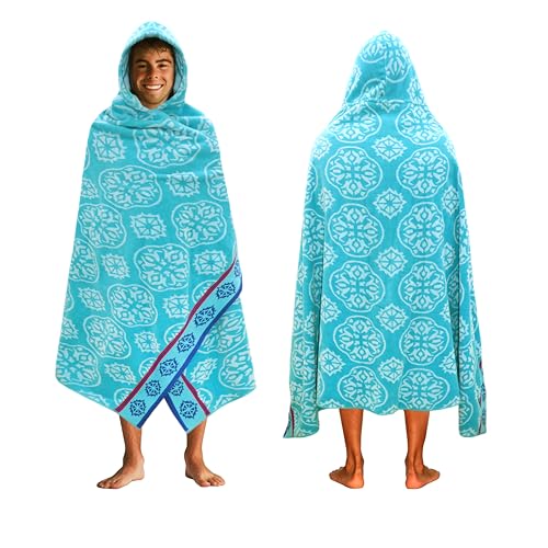 COTTON CRAFT Hooded Beach Towel – Oversized 39 x 68...