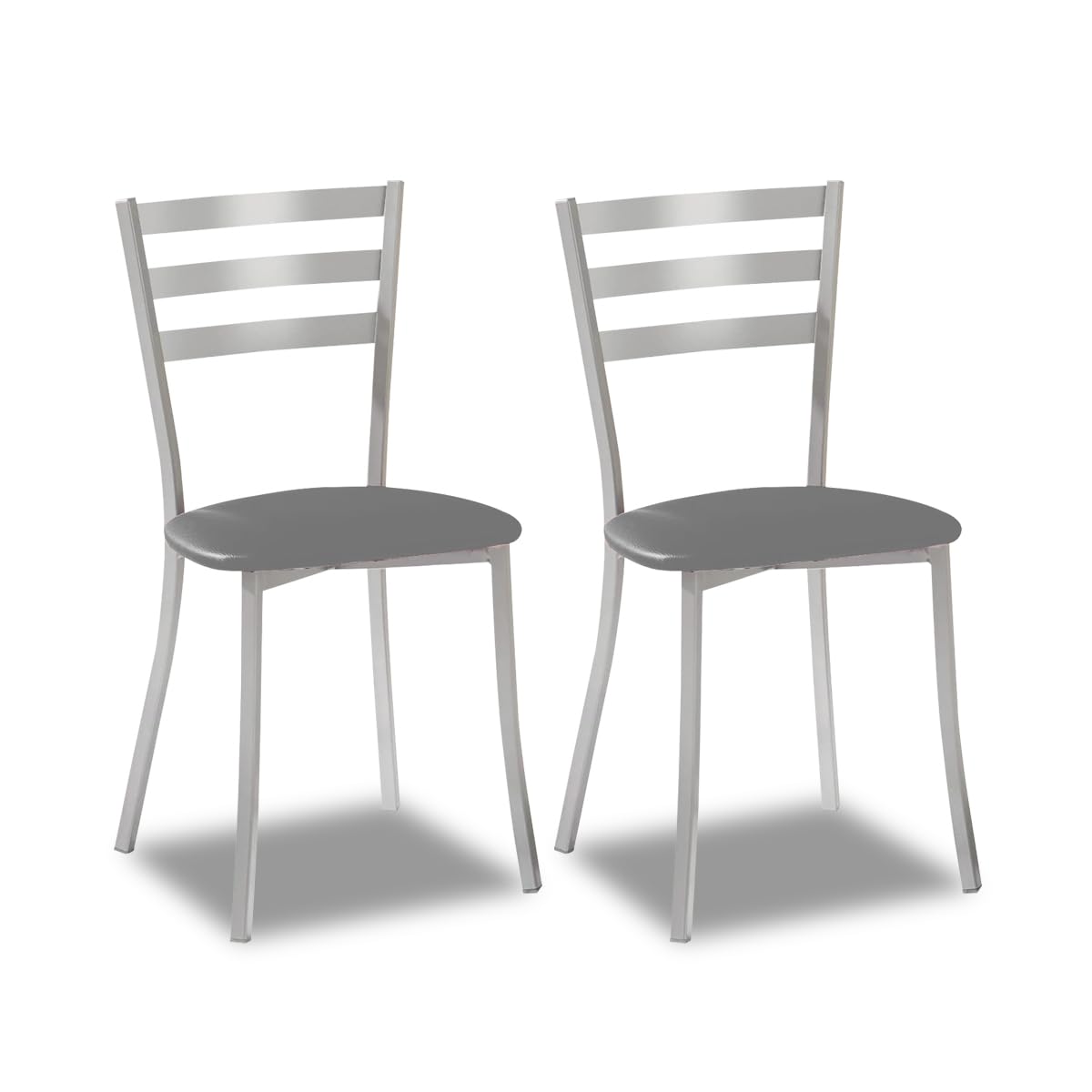 ASTIMESA SCALMGT Due sedie da cucina, metallo, grafite, altezza della seduta 45 cm