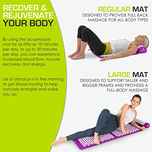 ProsourceFit Acupressure Mat and Pillow Set for Back/Neck Pain Relief and Muscle Relaxation - Image 6