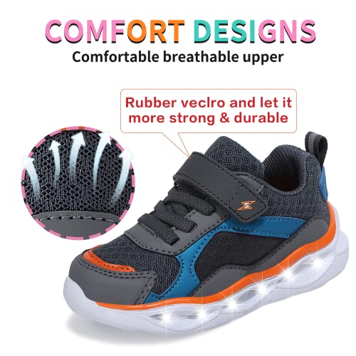 Cnfootjky CFGC2251 Led Light Up Toddler Shoes For Boys Lightweight Led Flashing Shoes Breathable Mesh Running Sneakers thumb #5