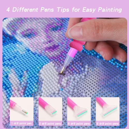 Image of Diamond Art Storage Containers 60 Slots Diamond Painting Accessories and Tools Portable Bead Organizer Boxes for Adults(Macaron - Pink)