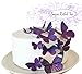 Sugar Robot Inc. Edible Butterflies for Cake Decorating - Assorted Sizes, Premium Crafted in the USA - Butterfly Cake Toppers & Cupcake Decorations (Royal Purple)