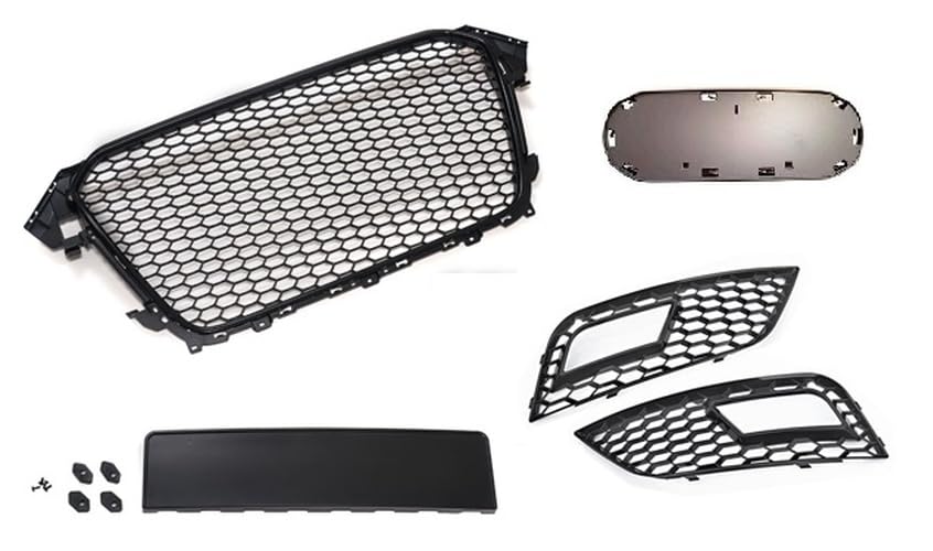 Fits for Audi A4 B8 8K Facelift Mesh Grill Emblemholder Mesh Bumper Air Intakes