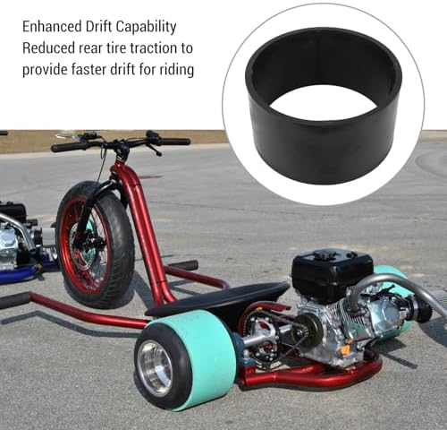 POCREATION Go Kart Tire Sleeve Drift Ring, 11x7.10-5 Size PVC Plastic Traction Reduction Ring for Drift Trikes, Go Karts and Scooters