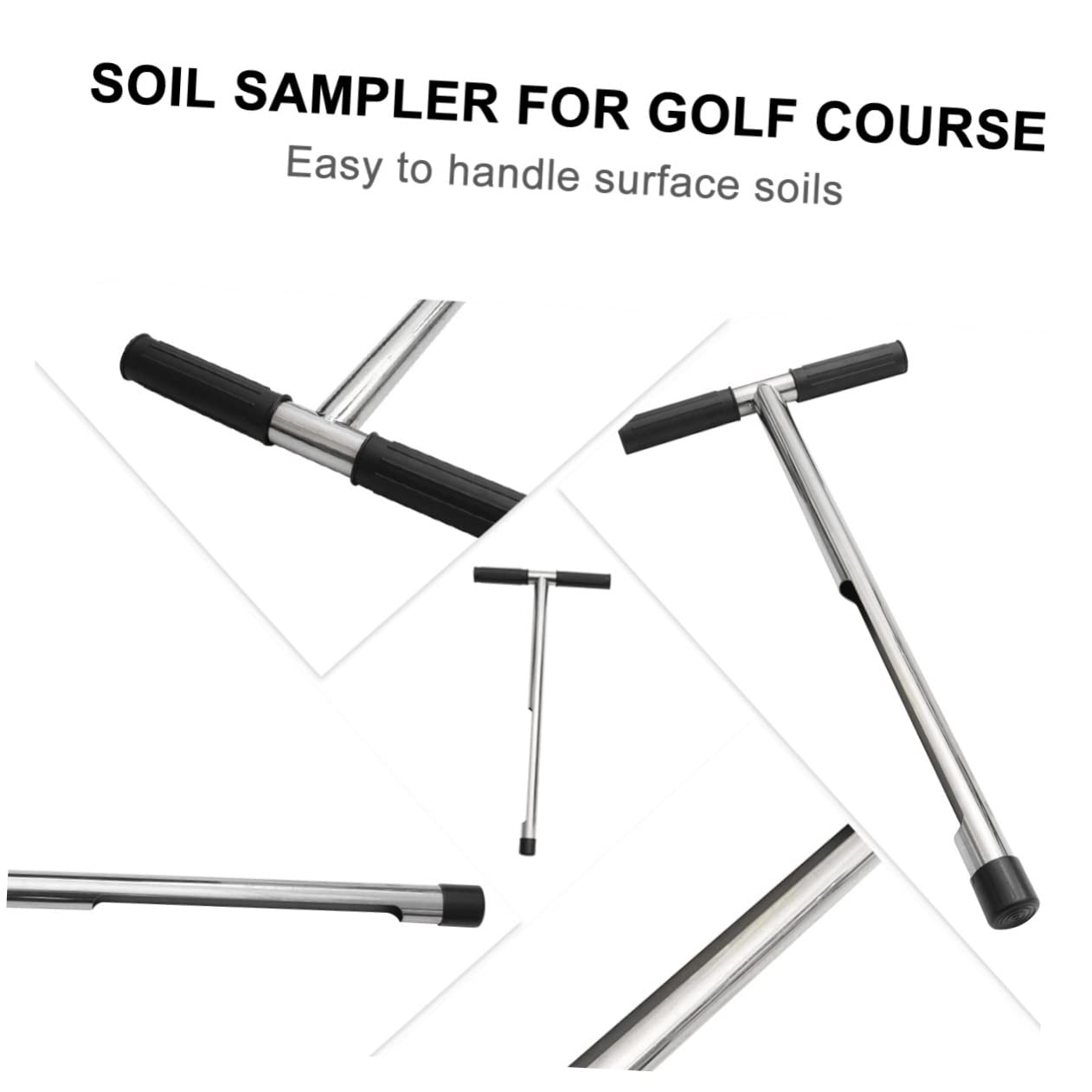 Strumento Campionatore del Suolo in Metallo per Giardino Esterno, Sonda per Campionamento Terreno Durevole e Leggero, Attrezzo Pratico per Analisi Superficiale e Profonda