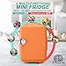 CROWNFUL Mini Fridge, 4 Liter/6 Can Portable Cooler and Warmer Personal Refrigerator for Skin Care, Cosmetics, Beverage, Food,Great for Bedroom, Office, Car, Dorm(Orange)