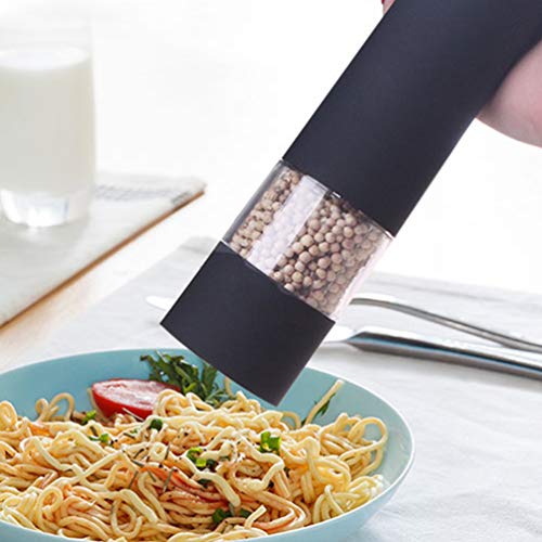 Moedor de sal e pimenta elétrico Hemoton Moedor automático de mão Moedor de aço inoxidável Operado a