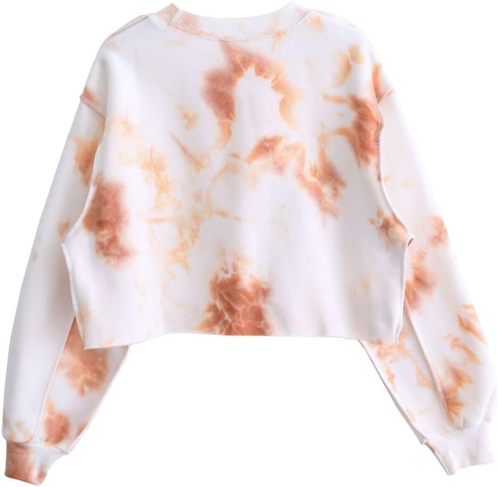 Amazhiyu Women Cropped Sweatshirt Long Sleeves Pullover Fleece Crop Tops - Image 3