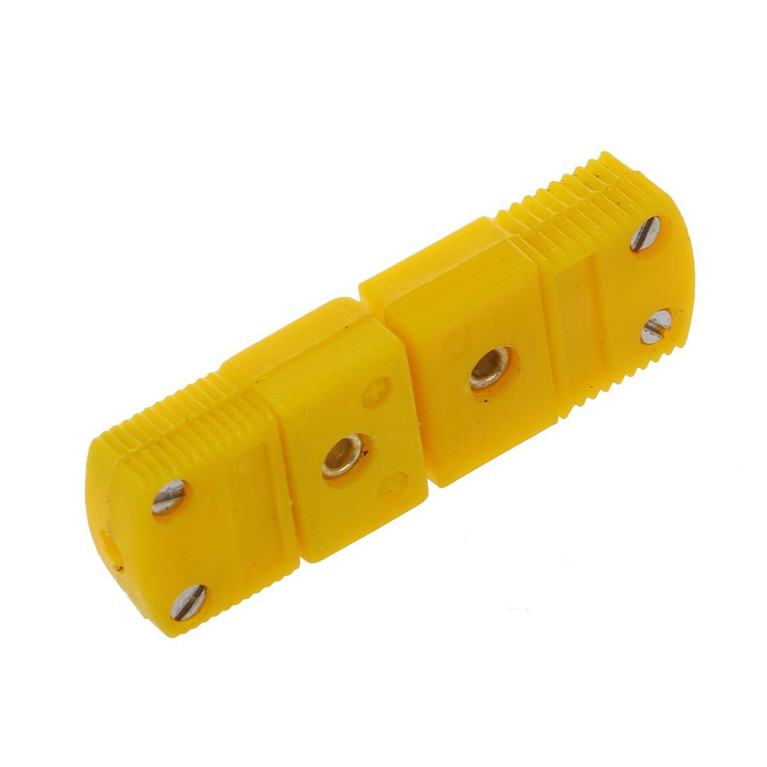 Jteyult Yellow Plastic Shell K Type Plug Socket Connector Set