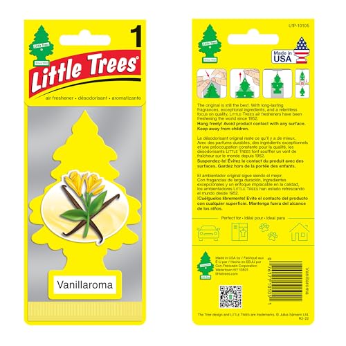 Image of Little Trees Vanillaroma Air Freshener | Warm Vanilla Fragrance | Iconic Tree Hanging Design | For Car, Home, Wardrobe | Imported from USA