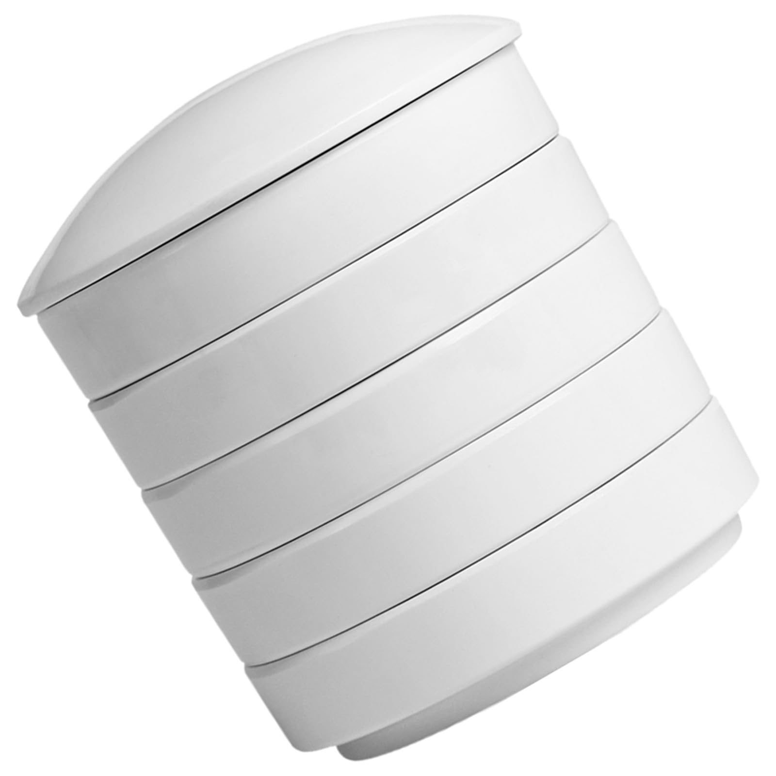 Tavolozza Ceramica a Cinque Strati Coperchio per Artisti | Bianco, Uso per Disegno e Miscelazione Colori, Formato Compatto per Pittori Professionisti