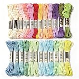 フレンドシップブレスレットストリング、36色コットン刺繍糸DIYクラフト、クロスステッチ、タッセル、8.75ヤード/かせ6ストランドフロス、ホームエッセンシャル、レインボー&ミックスカラー