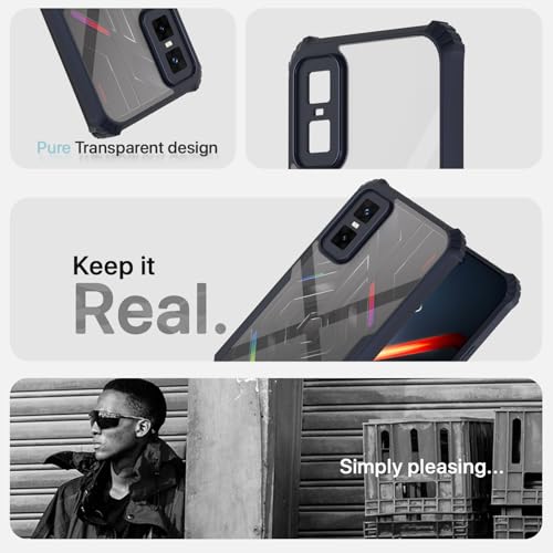 Image of Pikkme Back Cover for Infinix GT 30 Pro 5G | Ultra Hyrbid | Full Camera Protection | Raised Edge | Crystal Clear Transparent Bumper Case (Blue)
