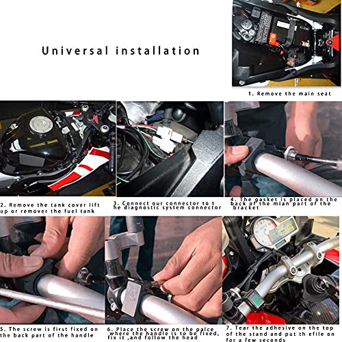 Atfwel Motorcycle Gear Indicator For Honda With Holder Bracket,Waterproof Led Display Digital Display Speedometer Shift Lever Sensors Plug & Play (Red) #TOP3
