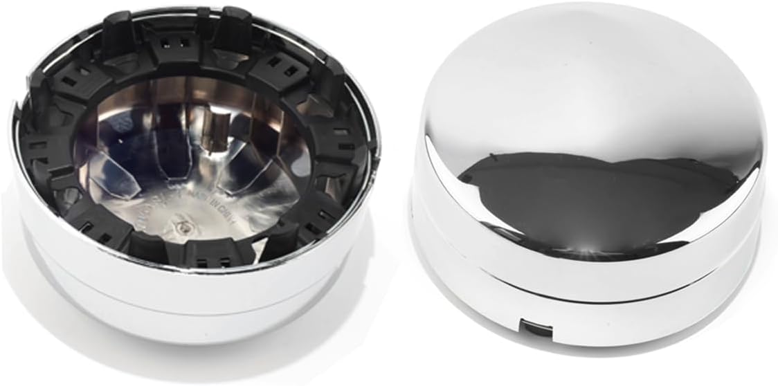 2Pcs Rear Wheel Center Cap for 2003-2017 Dodge Ram 3500 Wheel Rim Outer 222.5mm(8.76in) Inner 200mm(7.87in) Chrome Hub Caps Wheel Cover, Replacement 52106877AB