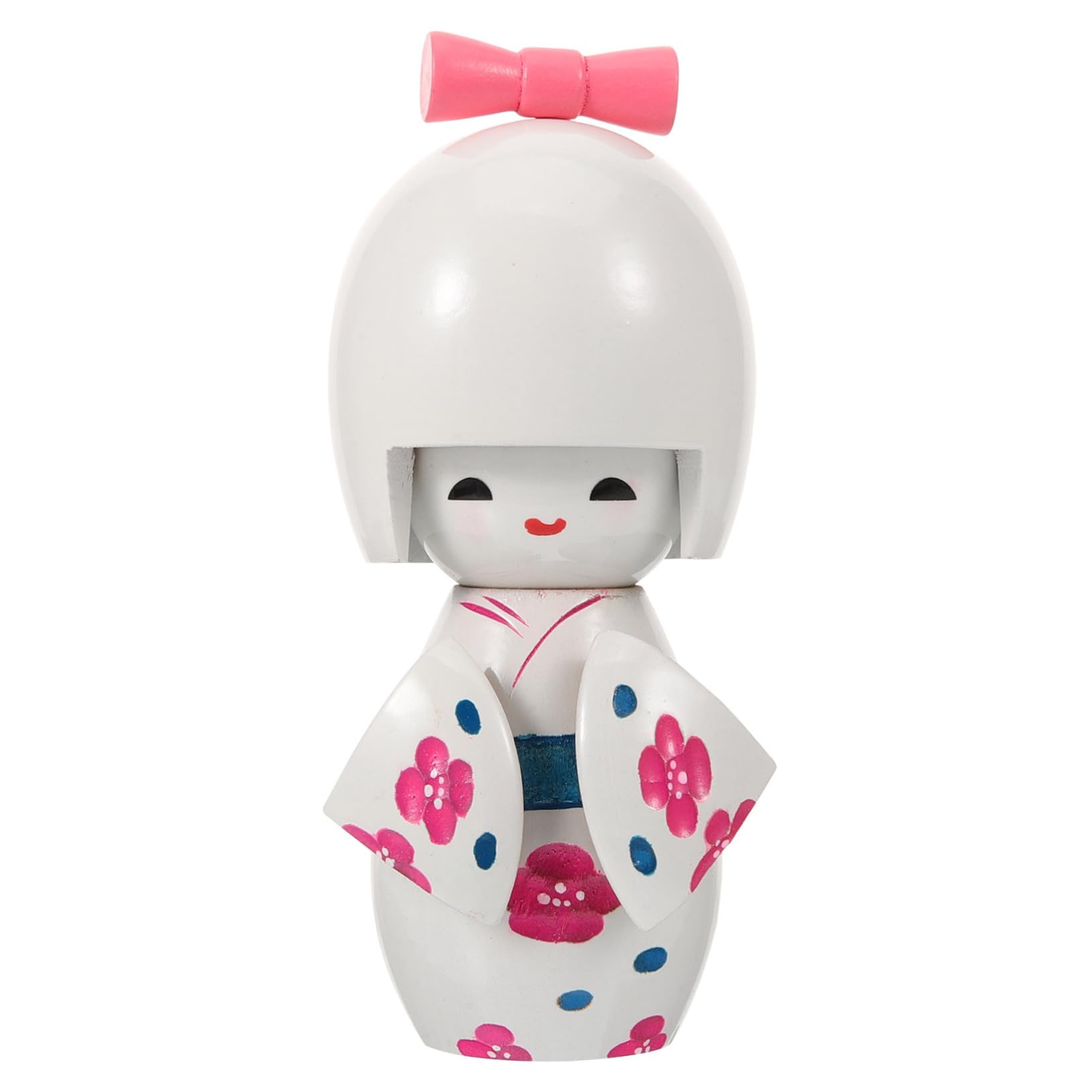 Japanese Kokeshi Doll Kimono Girl Sakura Figurine Collectible Home Decor
