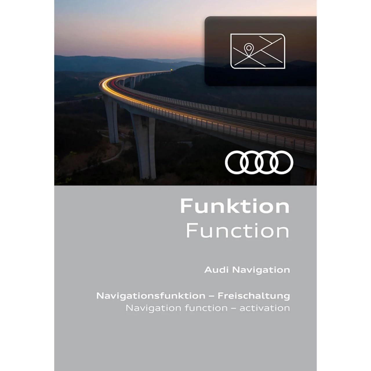 Audi Navigation System Unlocking, Retrofit for Vehicles with Navigation Preparation, DVD Case with Activation Document