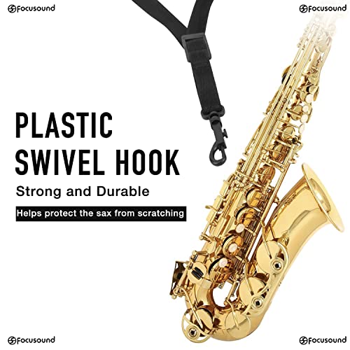 focusound upgraded length tenor saxophone neck strap soft sax leather strap padded for alto and tenor saxophone