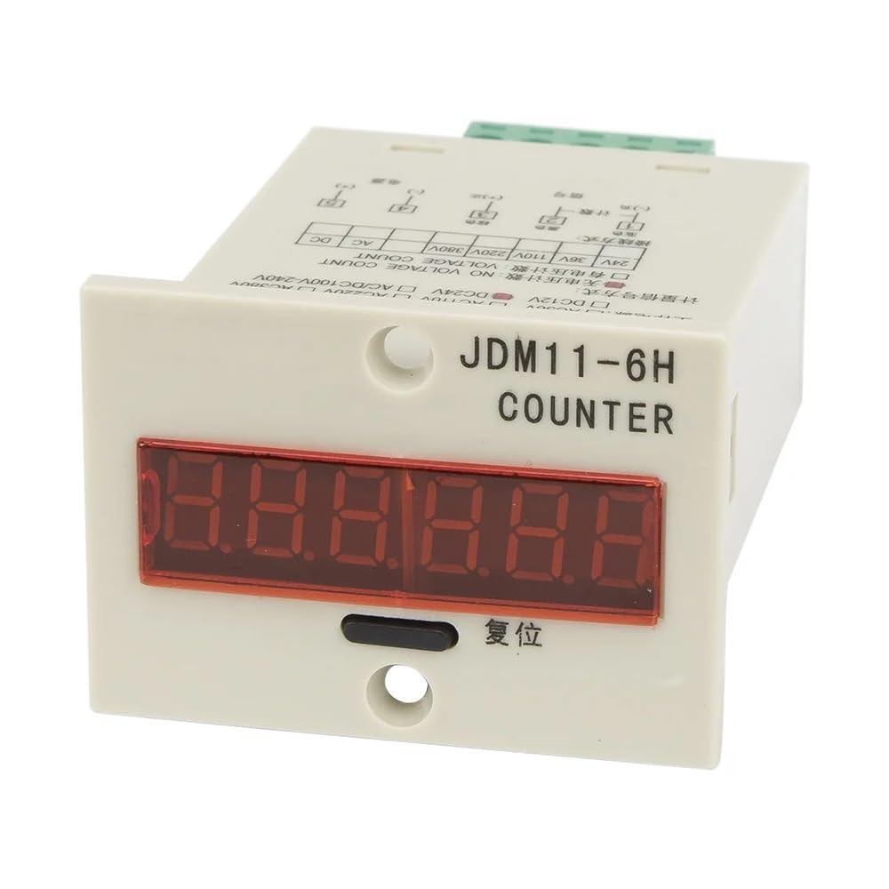 POWTAXBJGD JDM11-6H 5 pin 6-36VDC NPN Sensor Input Digital Electronic Production Counter Relay JDM11 AC 220V 110V 380V 36V DC 24V 12V(24VDC)