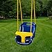 Gorilla Playsets 04-0032-B High Back Plastic Infant Swing with Yellow T bar & Rope, Blue with Yellow