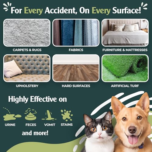 Image of Sprinkle & Sweep: Pet Stain & Odor Enzyme Spray - 32oz - No Scrubbing Concentrated Formula, Dog & Cat Urine & Mess Destroyer, Carpet Spot Cleaning