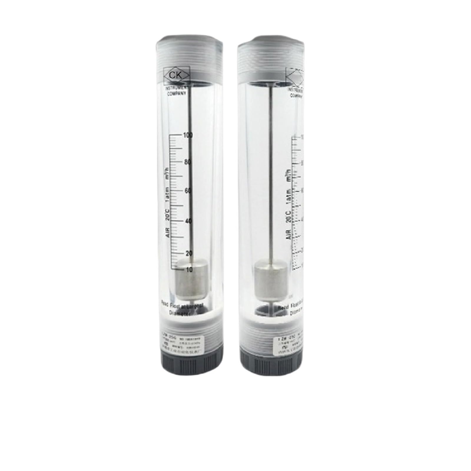 LEOTNNDQ 1PCS LZM‑25G Rotameter Flow Meter Inline Tube Type DN15 Liquid Air Flow Sensor 1‑60 GPM 4‑220 LPM Transparent Body(Contact us)