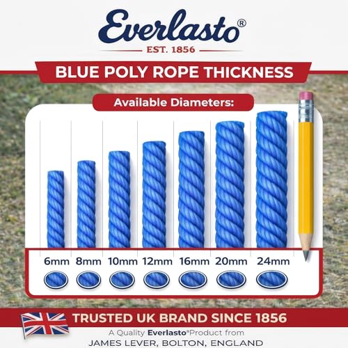 100M TRADE REELS EVERLASTO BLUE POLYPROPYLENE POLY ROPE 6MM 8MM 10MM 12MM 14MM 16MM 24MM (6MM) - Image 2