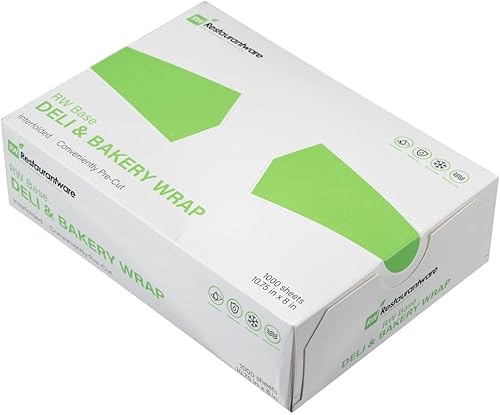 Miniatura 2 de RW Base - Hojas de plástico de 10.75 x 8 pulgadas, 1000 envolturas de plástico de carnicero entrelazadas, precortadas, desechables, hojas de