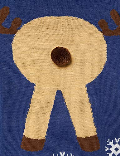 The Christmas Workshop Men's Pullover, Blue (Navy Blue), X-Large