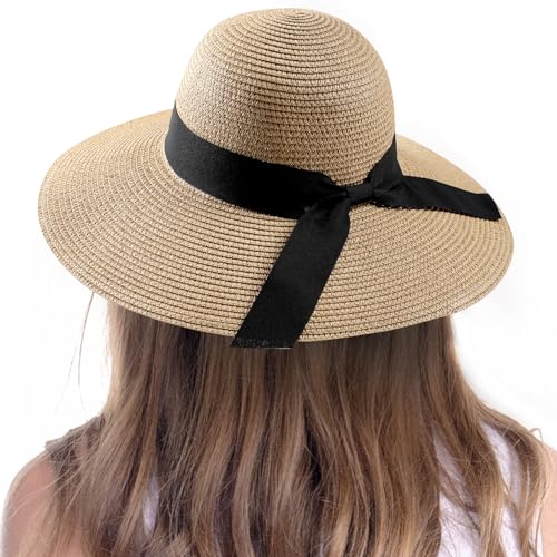 Sun Hats for Women, Wide Brim Beach Straw Hat for Women UPF 50+ UV Sun Protection Beach Hat - Image 8