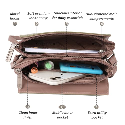 Image of Stylish Sling Bag for Women | Compact Flap Shoulder Crossbody Purse | Adjustable Strap | Smooth Zipper Closure | Fashion Handbag for Travel, Shopping, Casual Outings & Daily Carry