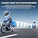 Khptop Motorcycle Helmet Bluetooth Headset, Bluetooth 5.4 Intercom for 2 Riders up to 1000m, IPX7 Waterproof, HD Speakers for Harley, Dirt Bike, ATV, & Snowmobile Helmet Communication System