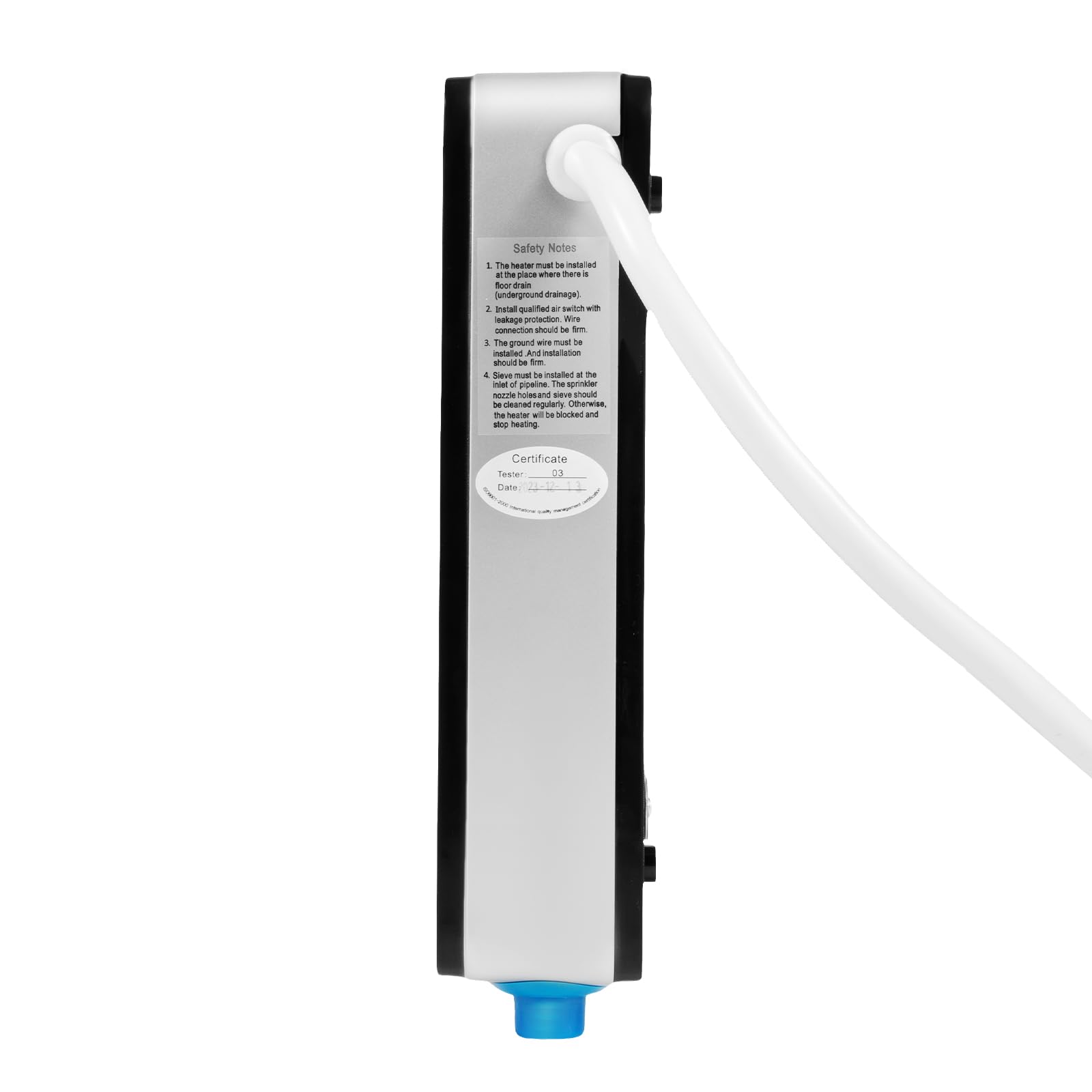 Mini calentador de agua eléctrico, pequeño calentador de agua instantáneo ajustable instantáneo, pequeño calentador de agua instantáneo para cocinas, baños, restaurantes, hoteles, led, 6500 W, 220V