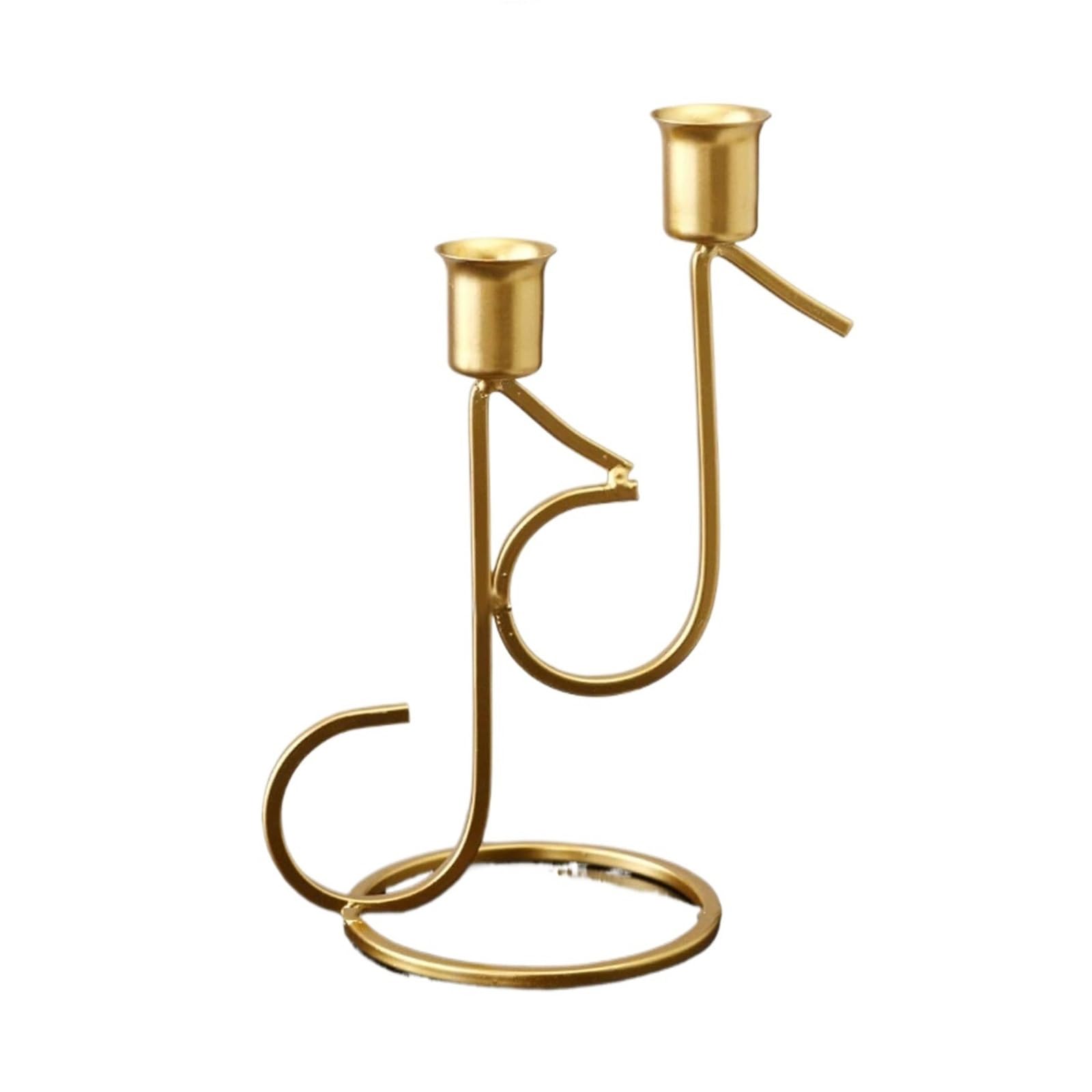 Kerzenständer, einzigartige Eisenkunst-Kerzenhalter, Kerzenhalter, Tafelaufsatz, Tisch, dekorativ, modern, Kerzenständer aus Metall, für Empfang, Candlelight, Abendessen (schwarz)