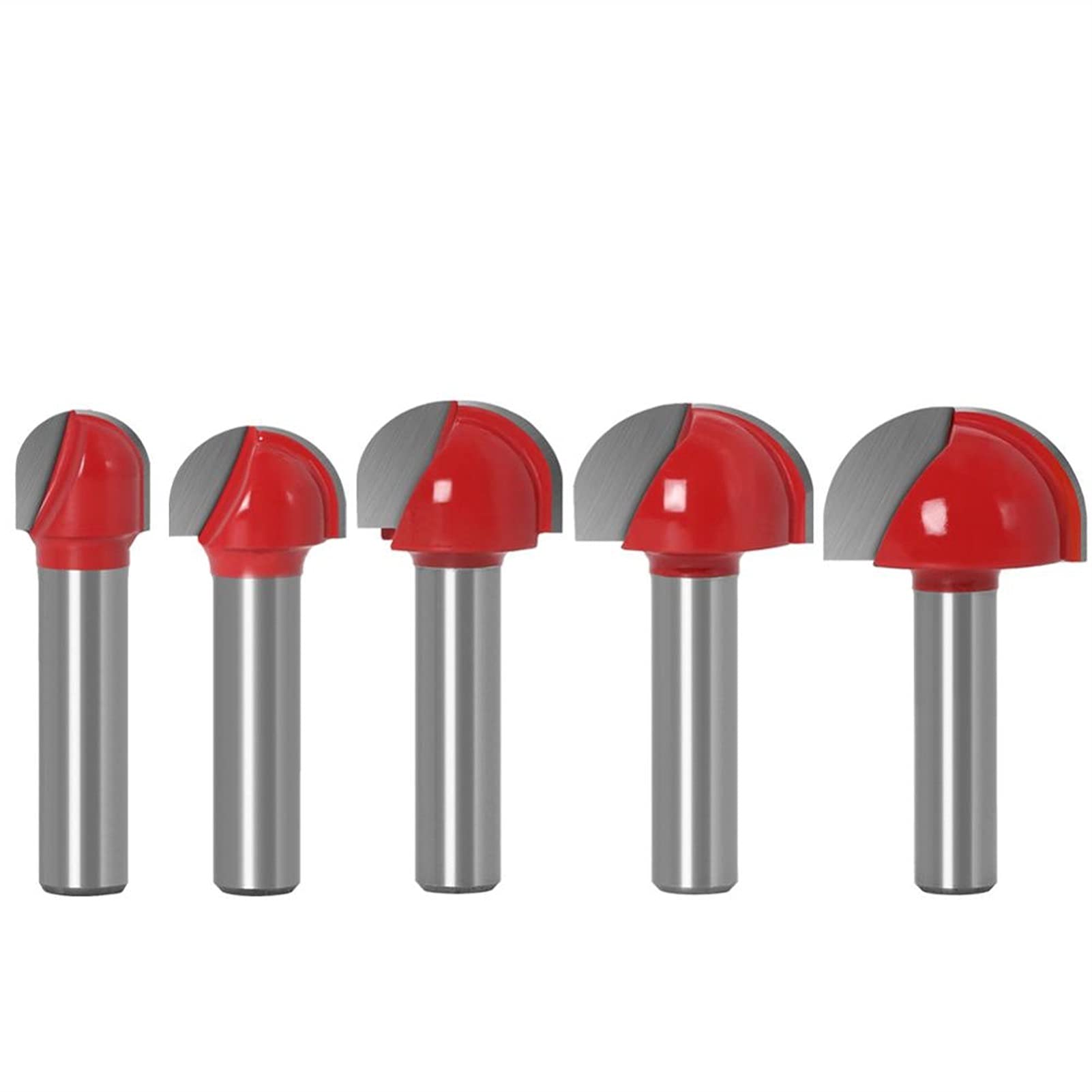Frezy do routerów CNC, Zestaw frezów do drewna z trzpieniem kulistym 6/8 mm 45 Stalowy węglik YG8 Wiele rozmiarów(5Pcs one set 8mm)