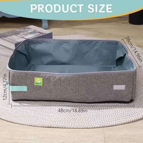 Qpets-Foldable-Cat-Litter-Box-Waterproof-Liner-Cat-Litter-Box-Indoor-Outdoor-Cat-Litter-Tray-Portable-Reuseable-Cat-Litter-Boxes-for-All-Adult-Cats-Kittens-483812CM