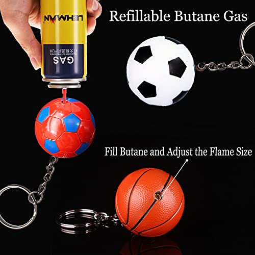 Encendedor creativo con diseño de fútbol y llavero miniatura 3