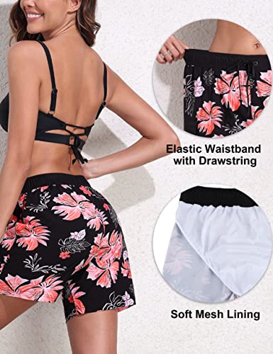 Image of Rocorose Women's Two Piece Swimsuit Ruffle Vintage Swimwear with High Waist Bikini Bottom