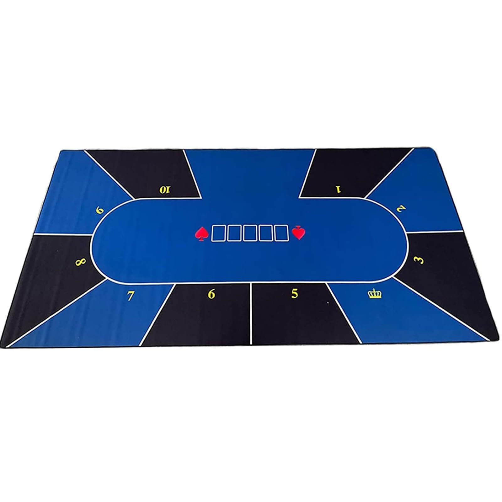 Dessous de Plat Nappe de Poker Portable 240x120cm, Disposition de Table de Carte de Poker Pliable, Tapis de Jeu de société en Caoutchouc antidérapant Portable pour Les fêtes Tapis de Poker