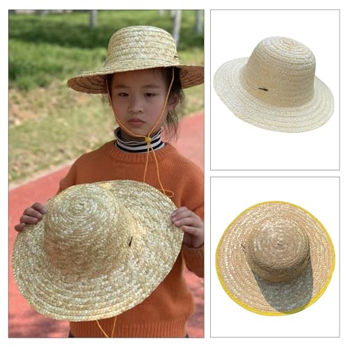 Sun Hats, Straw Hat for Girl Boys Unisex Sun Protective Sunproof Hats Breathable Panama Hats for Child2