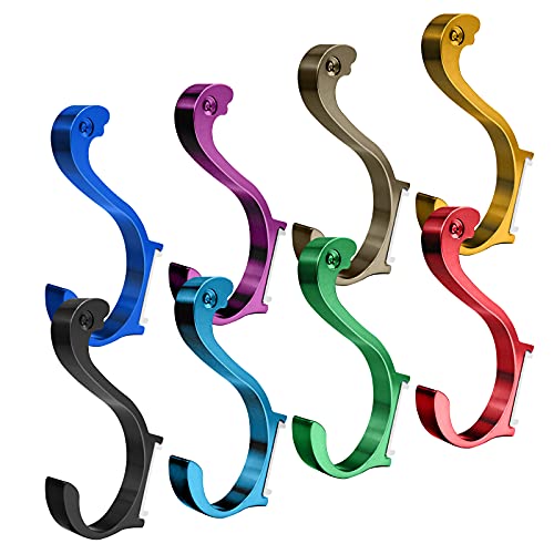 Synchain - 8 ganchos de pared multicolor para colgar toallas, abrigos, percheros, incluye tornillos y pernos, para baño, cocina, oficina, baño, centro comercial Cover