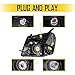KAX Headlights Assembly Compatible with Equinox 2005 2006 2007 2008 2009 OE Headlamp Replacement for Clear Reflector Black Housing Driver and Passenger Side