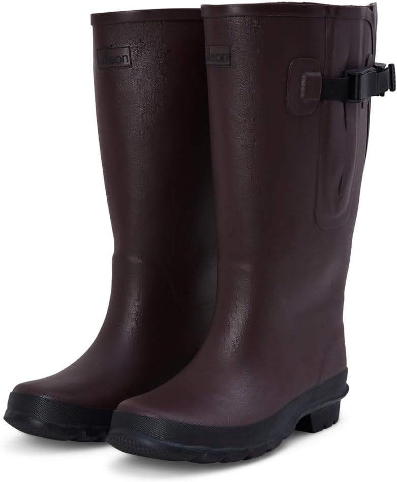 Jileon Extra Wide Calf Womens Rain Boots with Rear Expansion - Fit up to 20" Calves | Designed For Ladies with Wide Feet or Ankles | Durable and 100% Waterproof Boots